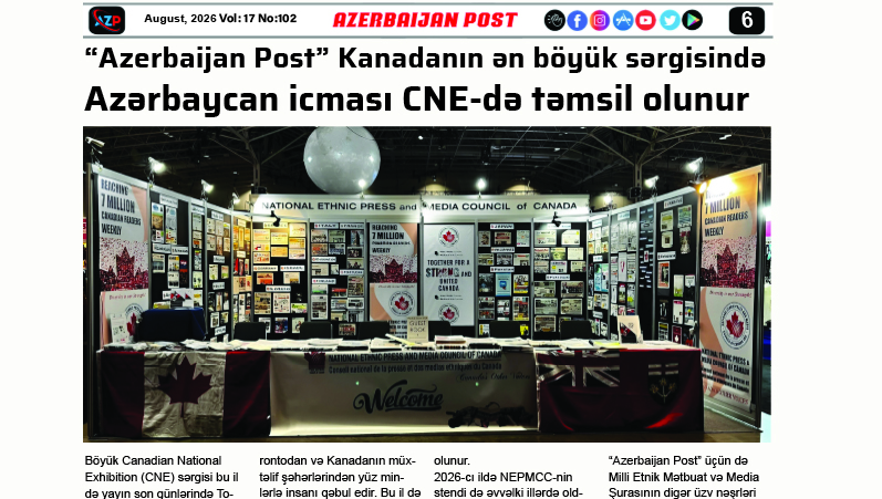 “Azerbaijan Post” Kanadanın ən böyük sərgisində  Azərbaycan icması CNE-də təmsil olunur